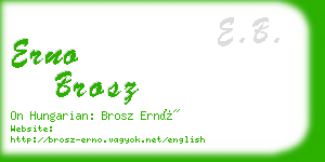 erno brosz business card